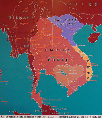 Khmer Empire map