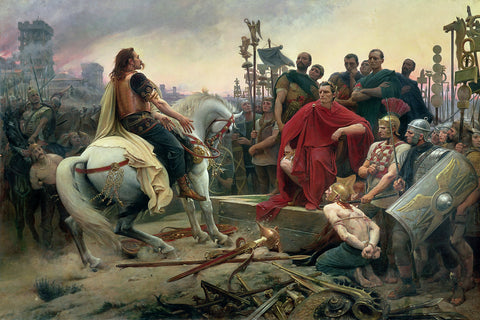 Siege d'Alesia Vercingetorix et Jules Cesar