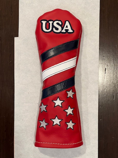 Clubhouse Collection Headcover USA Red with white stars and stripes