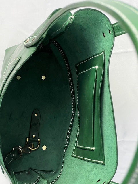 Green Horween Cavalier Grayson Travel Tote Inside Picture 