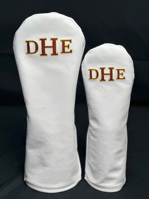 Clubhouse Collection Custom Headcovers White with Monogram