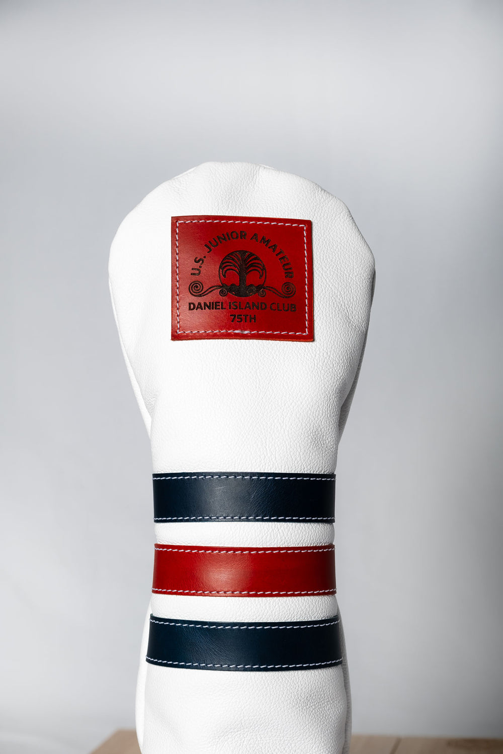 Custom 3 & 5 Wood Headcover for US Junior Amatuere in White, Red and Navy