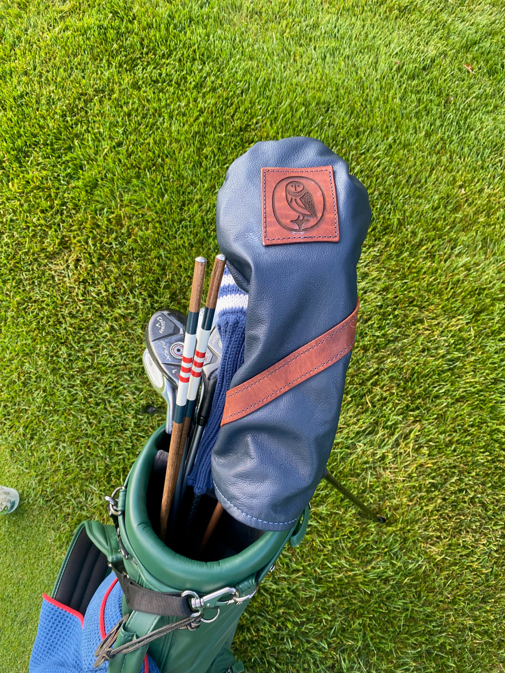 Blue Clubhouse Collection Custom Headcover with Old Barnwell 