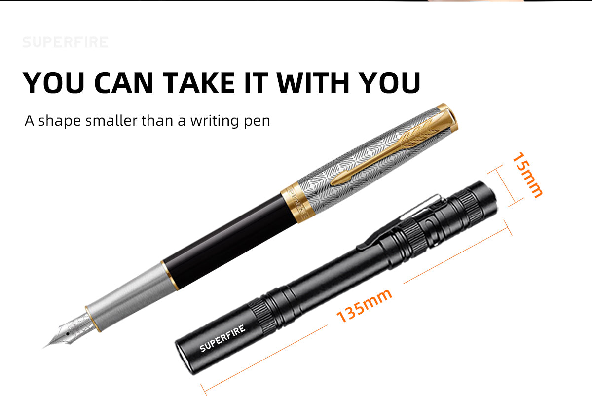 YOU CAN TAKE IT WITH YOU A shape smaller than a writing pen