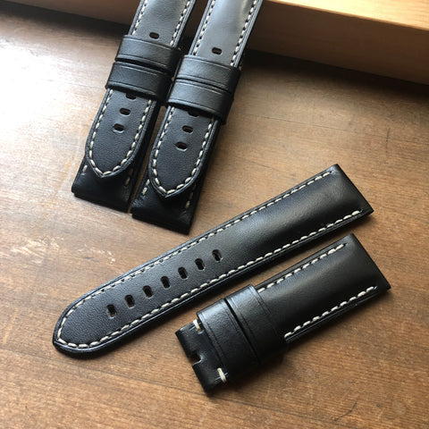 かんたんラ PANERAI 尾錠用 カーフ レザー ベルト 黒の通販 by