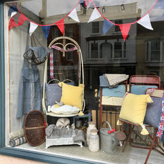 Source for the Goose shop window display ready for a virtual pop up event