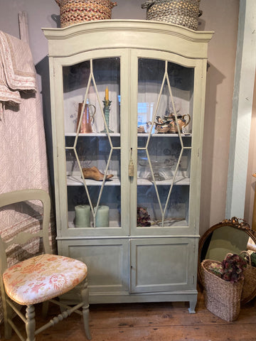 Cupboard painted in Annie Sloan Chalk Paint Chateau Grey at Source for the Goose, Devon