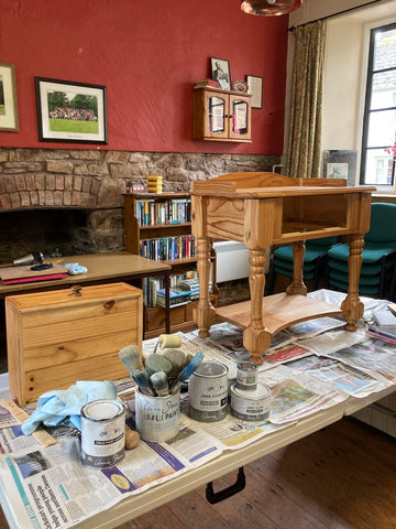 Pine table for chalk painted furniture