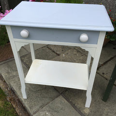 Secondhand table waiting to be chalk painted 