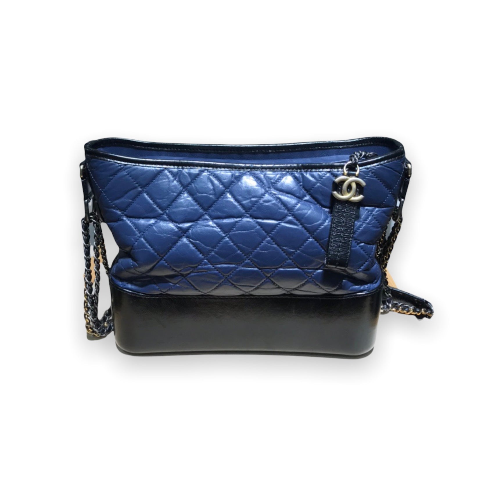 Chanel Gabrielle Hobo Bag Navy Blue Medium Wgh Reluxe1st