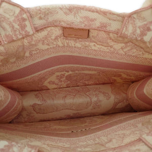 dior book tote pink toile de jouy embroidery