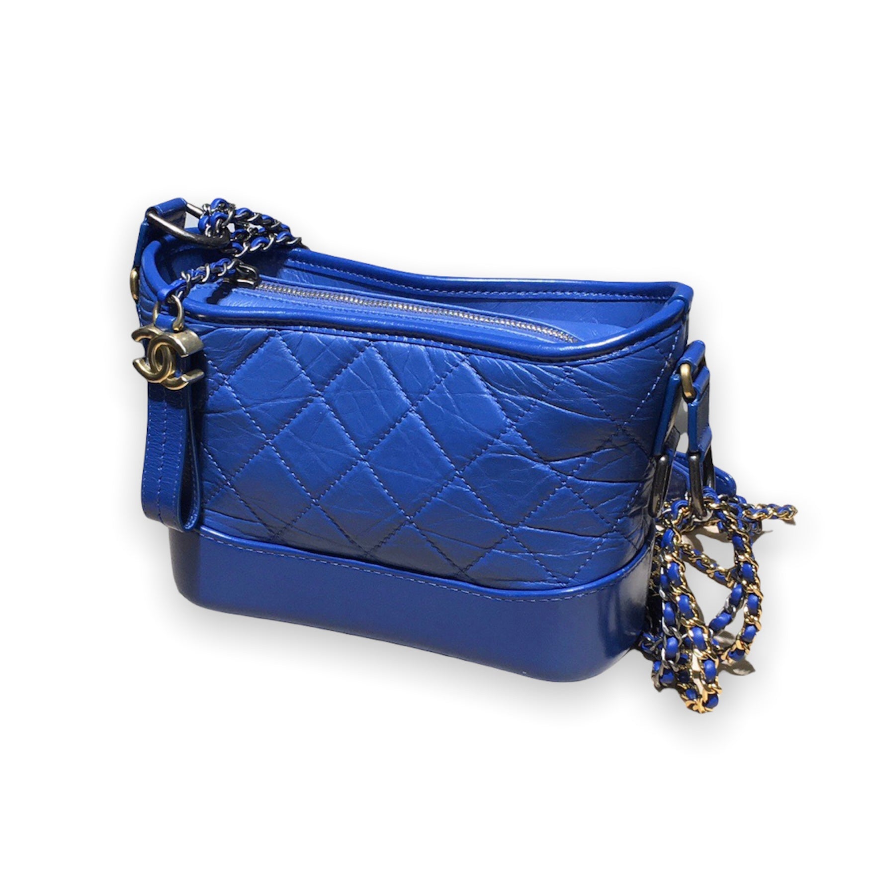 Chanel Gabrielle Hobo Bag Rare Royal Blue 19 Small Wgh Reluxe1st