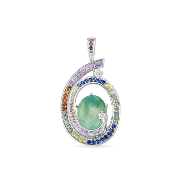 Louis Vuitton 18K Diamond Emprise Pendant Necklace - Rhodium