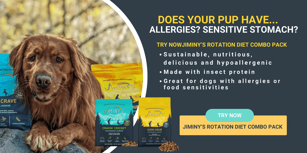 TRY JIMINY'S dog food FOR sensitive stomachs