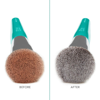 Brush Cleaner Mat - Silicone Makeup Brush Cleaning Pad Before and After View