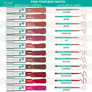 Impact-Full Lipstick + Lip Liner Pairings Image File 