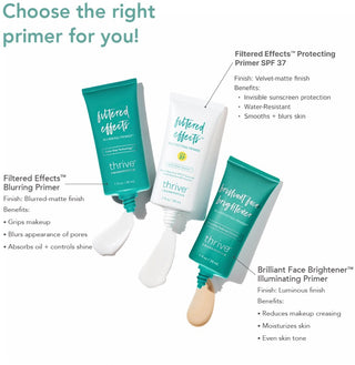 Filtered Effects SPF Primer Comparison Chart