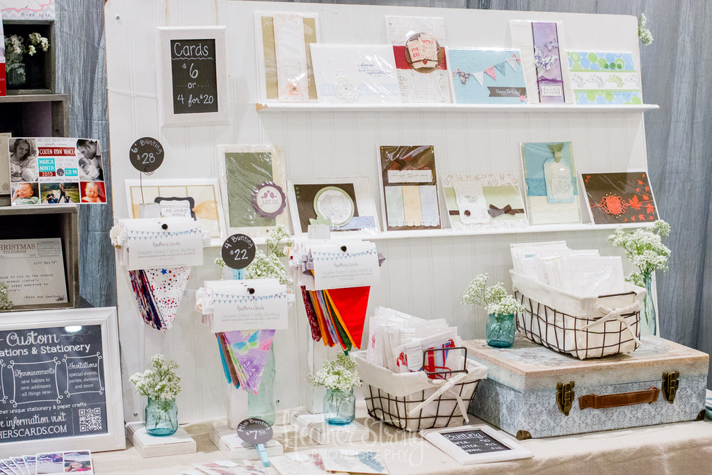 Clean and tidy craft fair booth setup