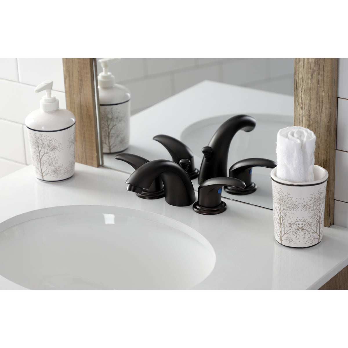 Kingston Brass KB8952FL Mini-Widespread Bathroom Faucet, Polished