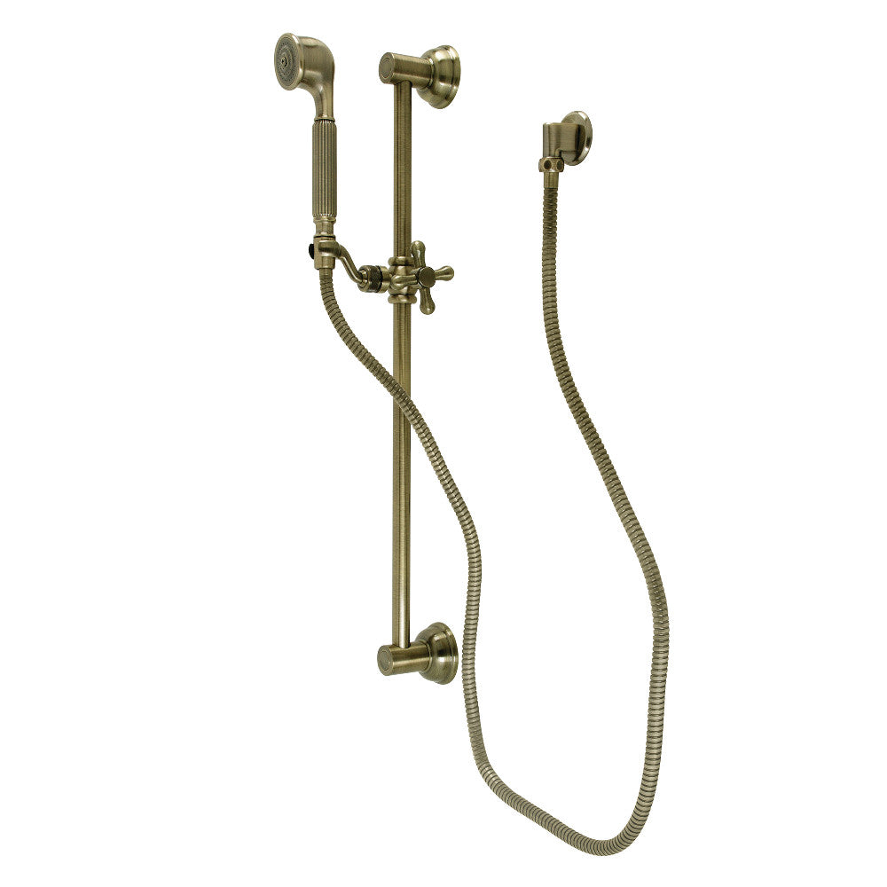 Kingston Brass KX2528SG 24 Shower Slide Bar with Soap Dish Satin Nickel