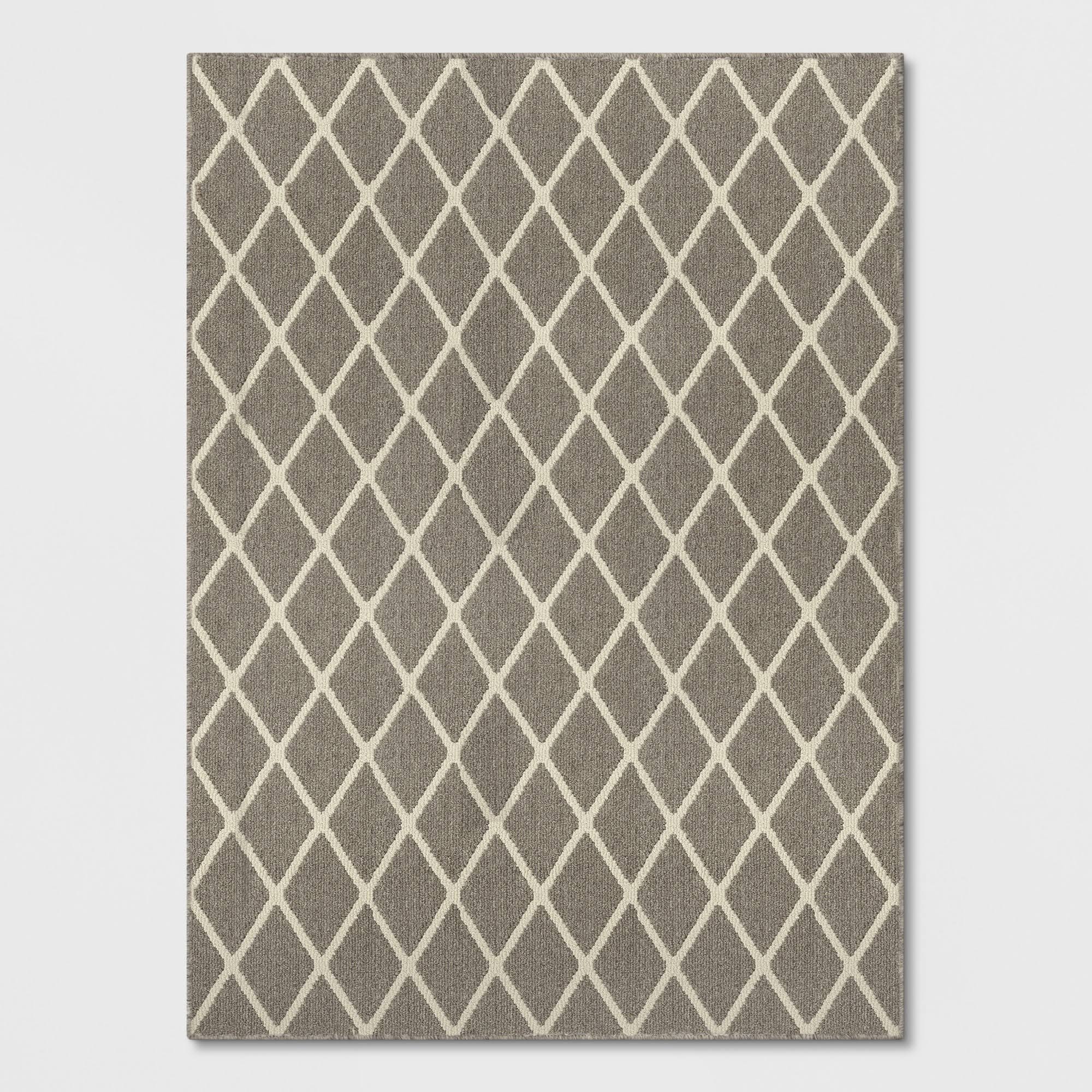 2'x7' Runner Diamond Clarkson Washable Tufted and Hooked Rug Tan - Threshold QBE3_W6GSU76