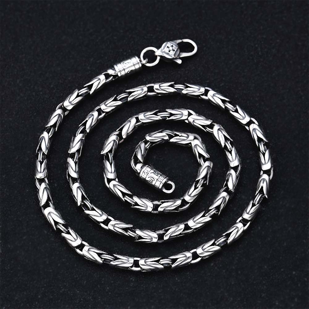 Buy Silver Byzantine Chains, Silver Handmade Chain Necklace, Unique Silver  Necklaces, 925 Silver Men Gift Chains, Valentines Day Gifts for Men Online  in India - Etsy
