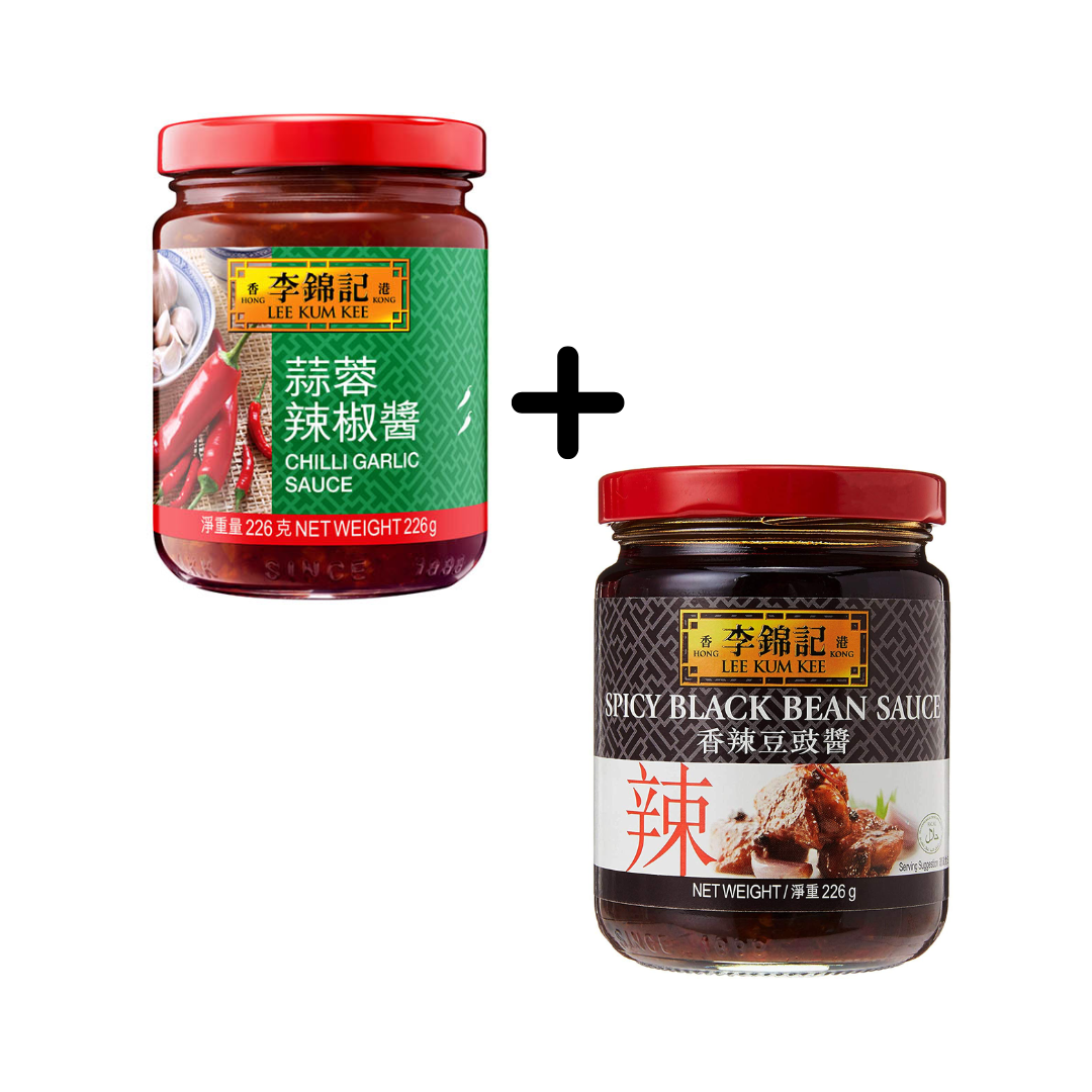 Lee Kum Kee Chilli Garlic Sauce, 226g + Lee Kum Kee Spicy Black Bean S –  