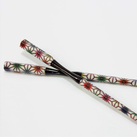 colourful asagara japanese chopsticks curved neck