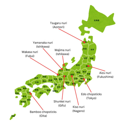 chopsticks regions of japan