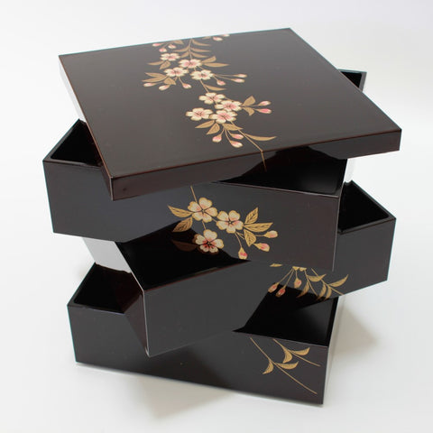 Enyama 3 tiered jubako picnic bento box spirally arranged