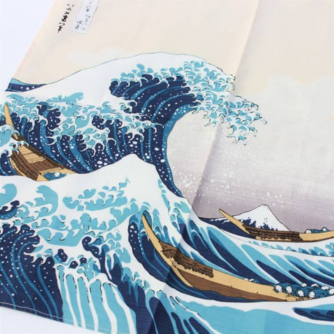 great wave off kanagawa hokusai furoshiki