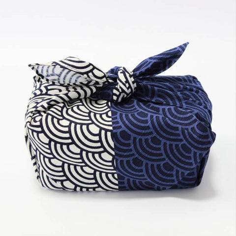 blue wave furoshiki wrapping cloth