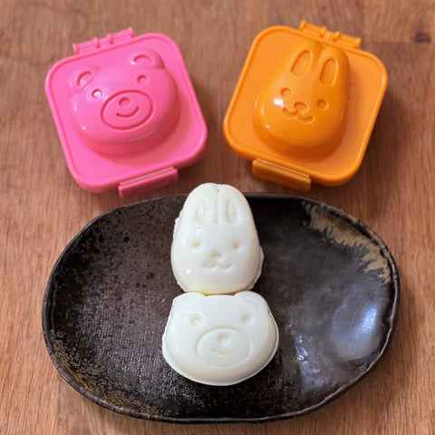 Hard boiled egg mold JAPAN lot 4 rabbit fish car bear kawaii Cute