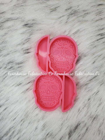 Sugar Skull Mold / Key Chain Silicone Mold / Sugar Skull Resin