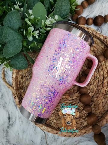 Teal & Tri-Color Cowprint Glitter Tumbler / Personalized Tumbler –  Farmhouse Fabrication