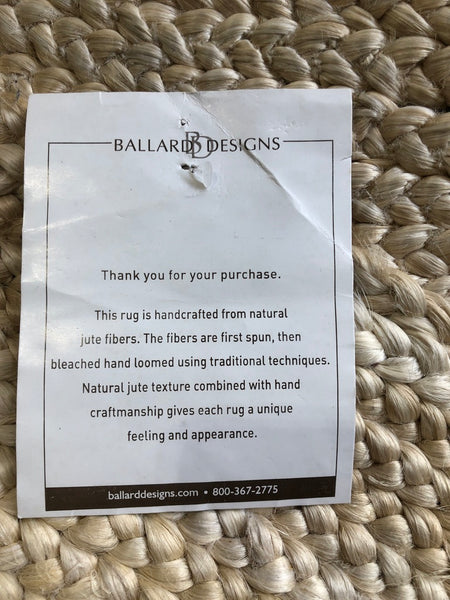 Ballard Designs 8' Round Jute Rug and Pad