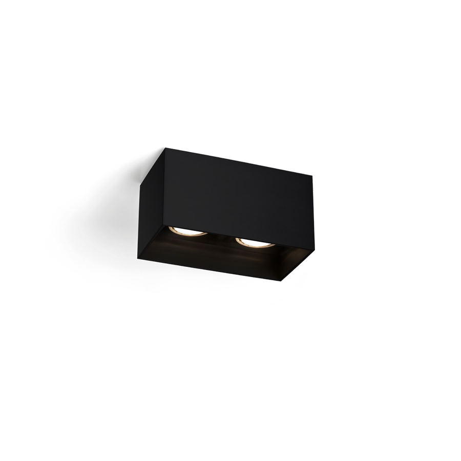 Se Box 2 sort/guld loftlampe Wever & Ducré (outlet) hos Lamper4u