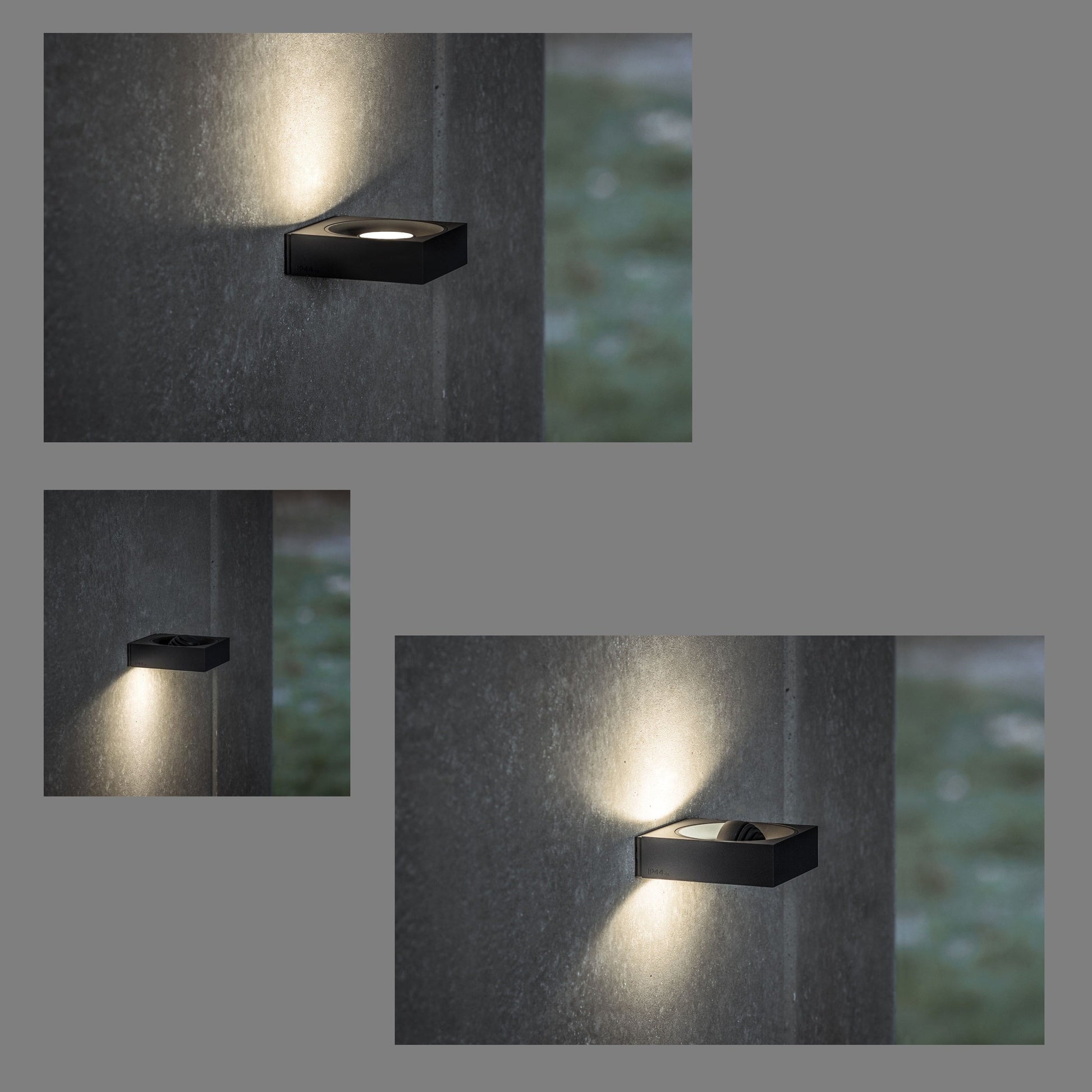 se forskellige instillinger af lyset på Pip udendørs væglampe IP44