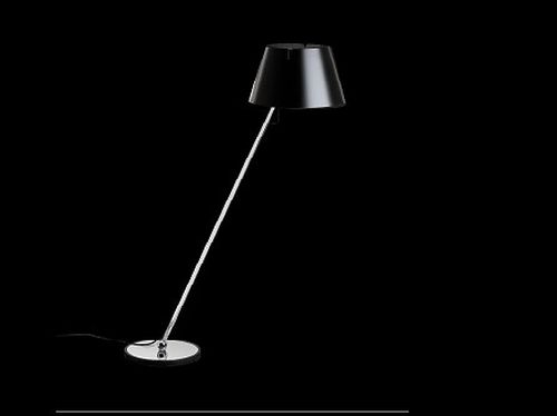 Billede af Giro 2400 / krom - sort gulvlampe vibia