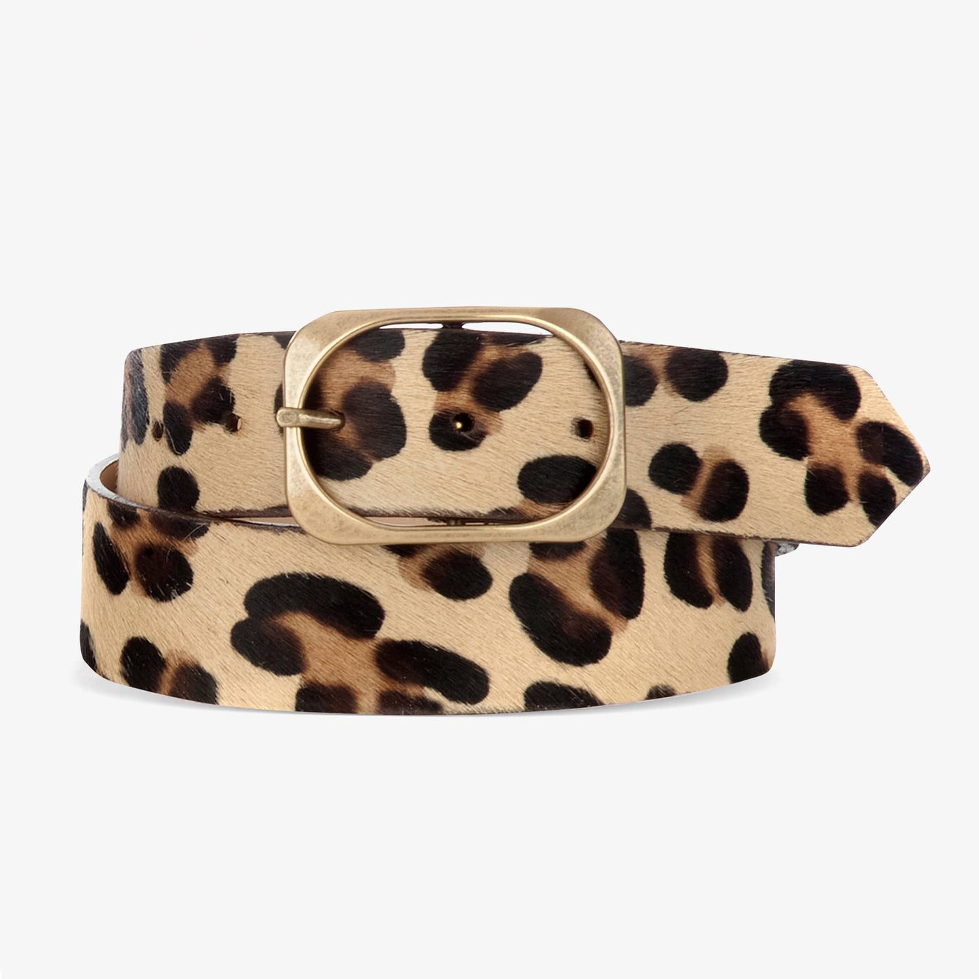 Oona Hair-on Leopard BRAVE Leather Belt -- Custom Made for You