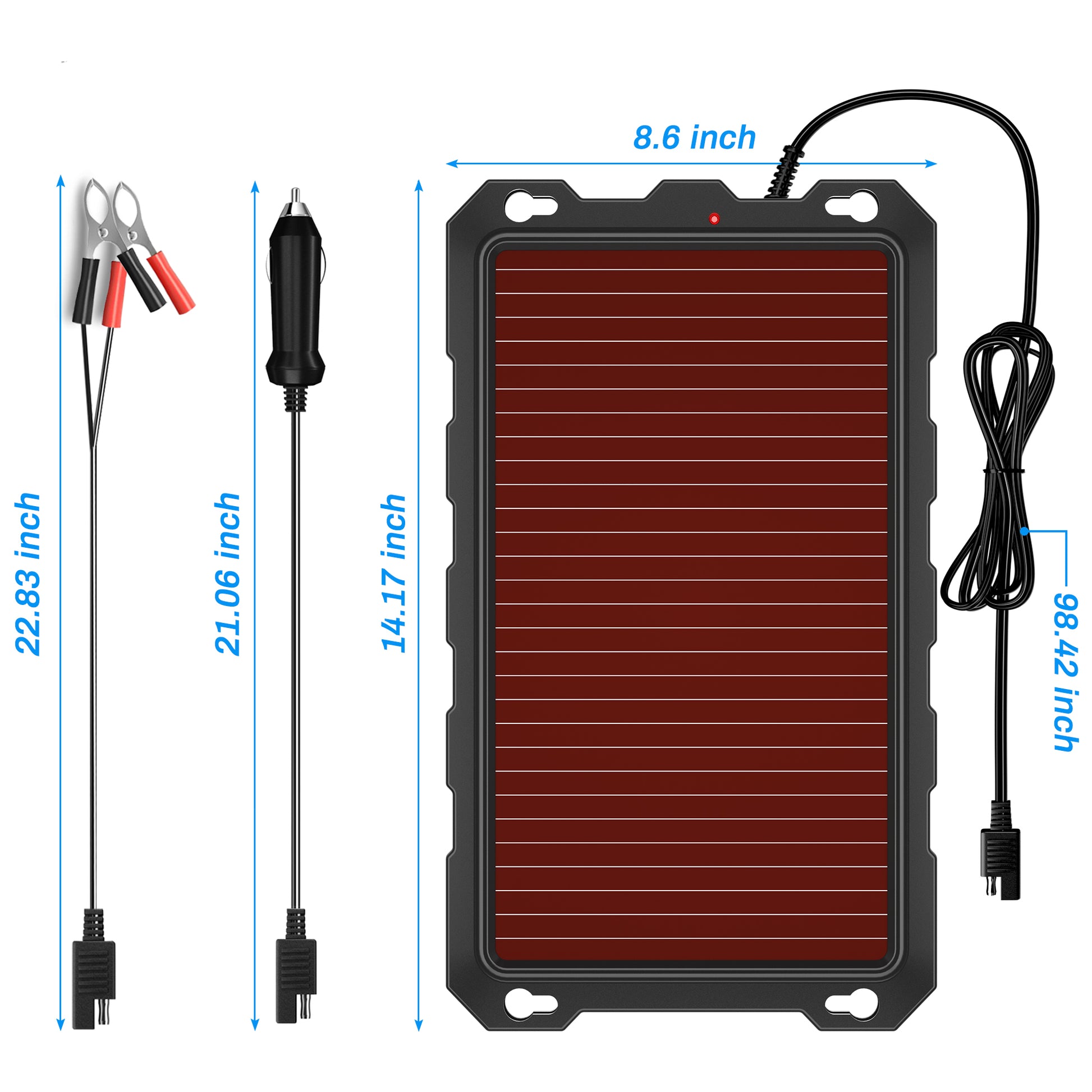 POWOXI  Solar Car Battery Maintainer and Car Battery Trickle Charger