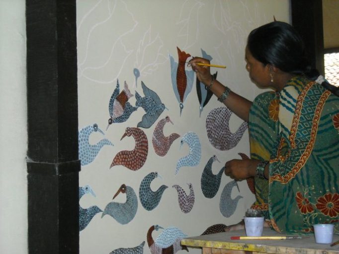 A Colourful Gond Painting