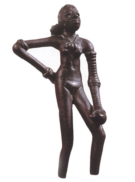 Dancing Girl (Mohenjo Daro 2500 BC) – Made from bronze, it is one of the rarest artefacts world-over, National Museum, New Delhi