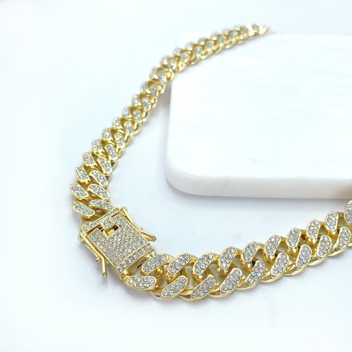 14k Gold Filled Iced CUBAN LINK Chain & Bracelet exclusive at ...