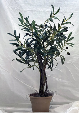 28 inch Artificial Mini Olive Tree w Black and Green Olives for Home or Office Silk Plants Canada
