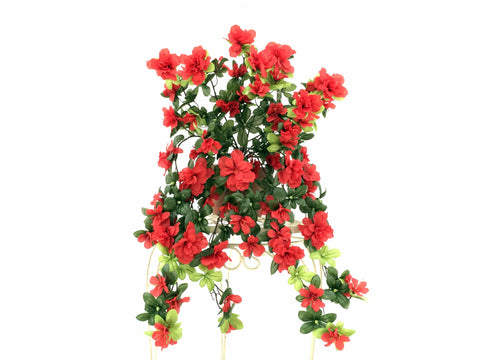 Artificial Silk Azalea Ivy Trailing Bush Vine Red