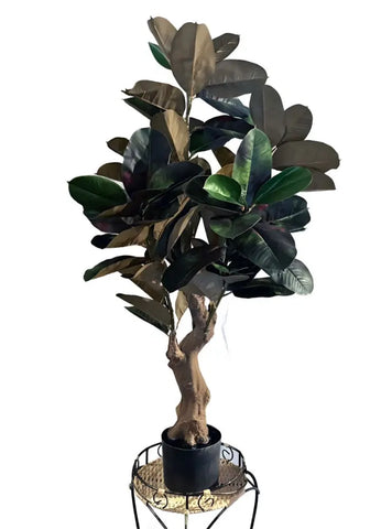 45 nch Artificial Silk Rubber Tree Potted for Home or Office