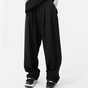 
            
                Load the image into the gallery viewer, [Dark Illuminate] Two-tuck Cruise Wide Pants Black
            
        