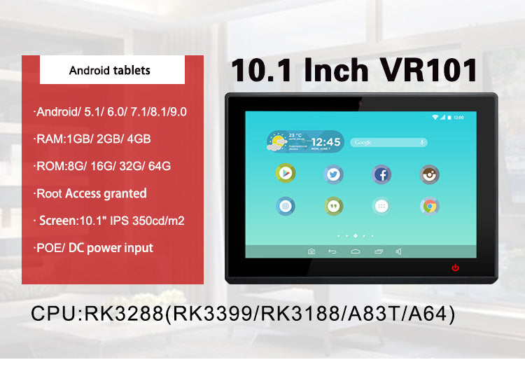 10.1 inch android poe tablet