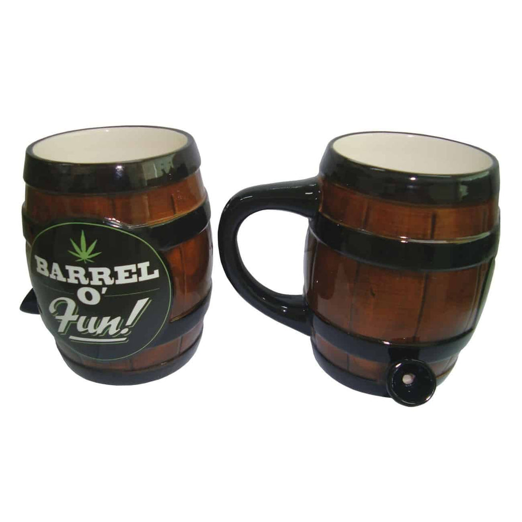 Ceramic Beer Barrel Design 8oz Mug Bong